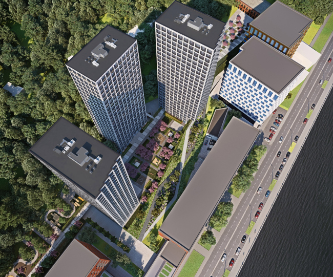 The apartment complex Novodanilovskaya 8