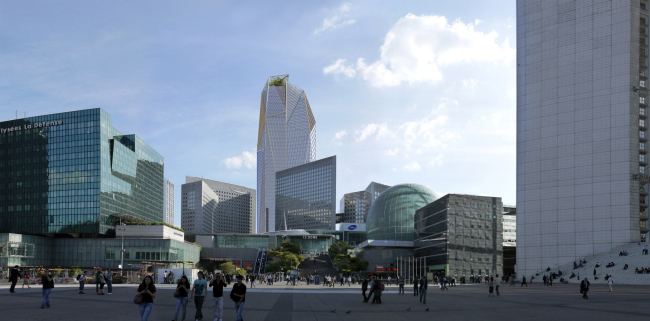 ����� Hekla. View from the esplanade of La Défense HEKLA Tower