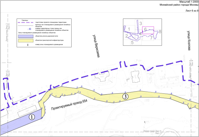 Fragment of the layout in the place where the automobile part of the street ends and the cycle route begins in the direction of the metro. The site plan of Gzhatskaya Street