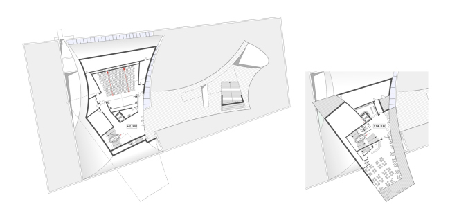 Архитектурная концепция музея современного искусства в Уфе. План 2 и  3 этажей
