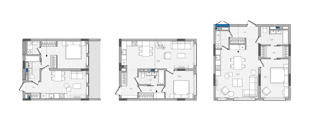 Жилой дом «Гудзон». Основные типы квартир Жилой дом «Гудзон». Основные типы квартир