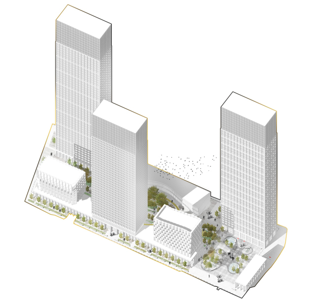 The final diagram of the entire complex. MOD housing complex. The conceptual diagrams.