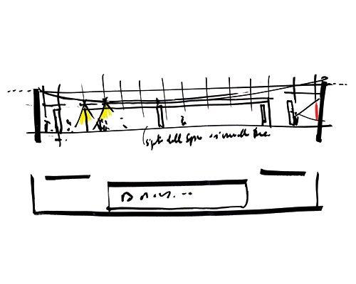 Музей искусств Кимбелла – новый корпус. Эскиз проекта © Renzo Piano Building Workshop