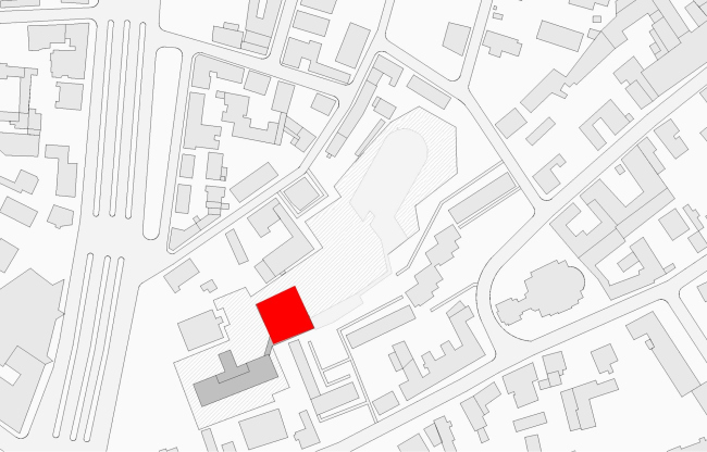 The location plan. The academic building of the Cooperation School on Taganka