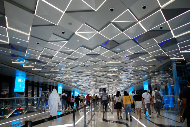 The metro terminal. World Expo 2020 in Dubai, 10.2021 