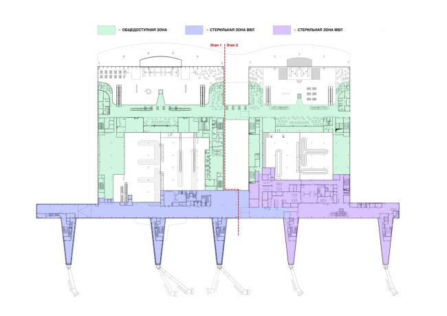 Международный аэропорт Хабаровск. Терминалы ВВЛ и МВЛ (этапы 1, 2) план 2 этажа