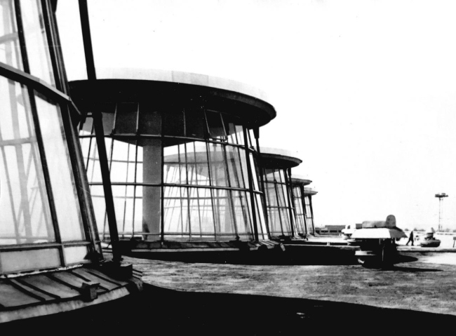 Pulkovo-1 Airport. View on the roof during construction