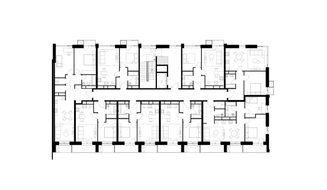 Иннополис Ю-1. Секция 1, типовой этаж