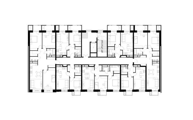 Иннополис Ю-1. Секция 4 типовой этаж