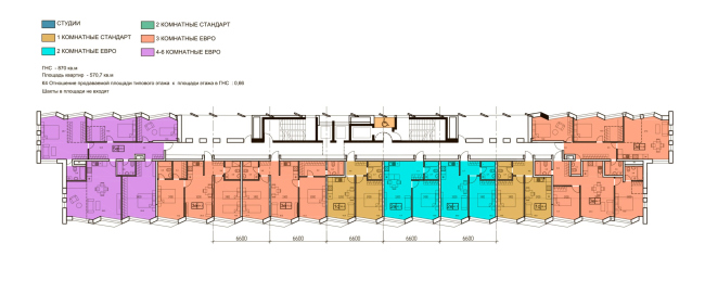 Level Streshnevo Vostok. The plan of the 24 floor