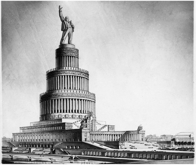 Проект Дворца Советов в Москве. Вариант. 1933. Перспектива