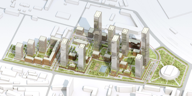 Architectural and town planning concept of developing the territory of Stankoagregat plant