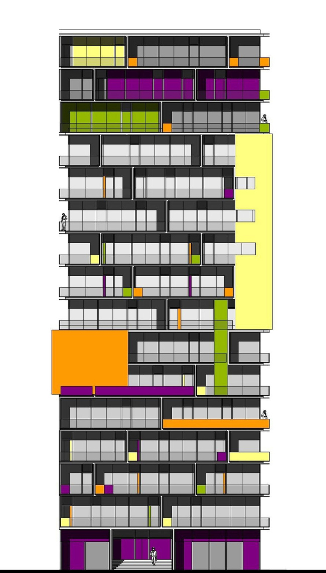 Генеральный план жилого комплекса “Gardens of cultures” на Пятницком шоссе. Башня / испанский стиль