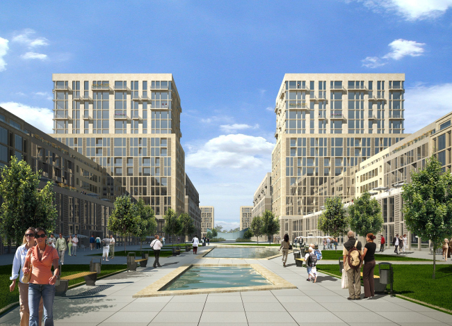 Генеральный план жилого комплекса “Gardens of cultures” на Пятницком шоссе. Главная площадь