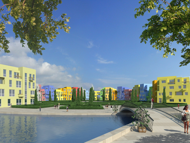 Генеральный план жилого комплекса “Gardens of cultures” на Пятницком шоссе. Остров