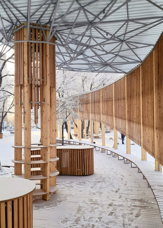 Парковый павильон «Забор» в Красноярске