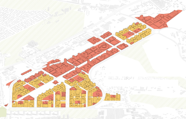 Aerocity. The concept of development of the territory of the old airport in Rostov-on-Don. The ratio of the housing and bisiness/public functions