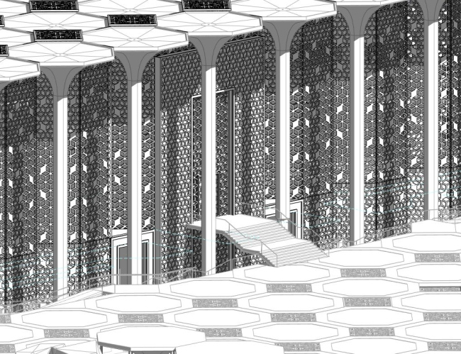 Preliminary design of the Cathedral Mosque in Kazan