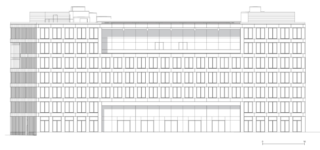Корпус Carr&#233;, северо-восточный фасад. Штаб-квартира EDGE для энергетической компании Vattenfall