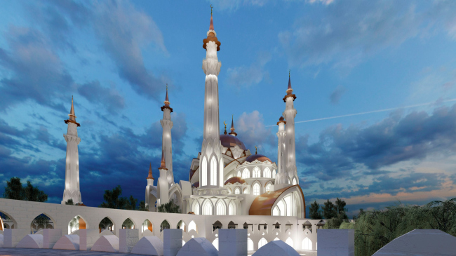 Эскизный проект Соборной мечети в Казани