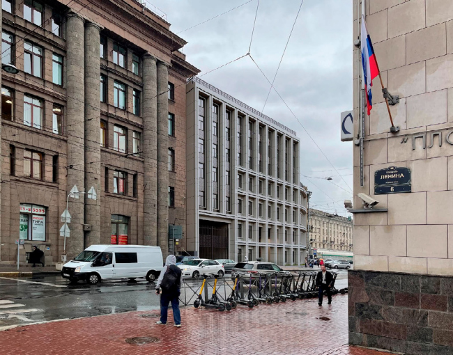 Гостиничный комплекс на площади Ленина. Перспективный вид в створе площади Ленина