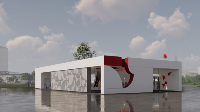Ostrov Mechty (Dream Island) metro station. A competition ptroject 2022