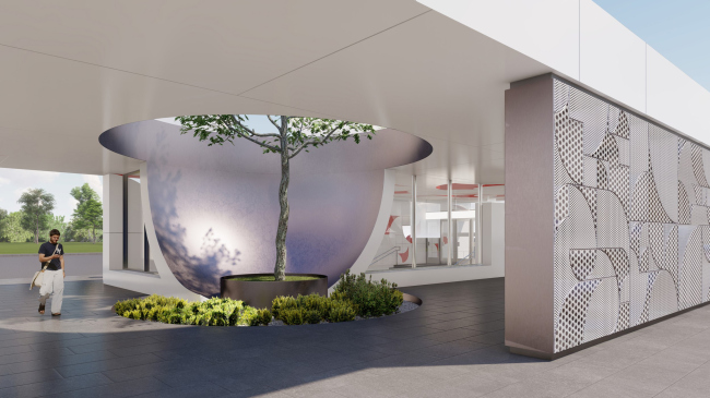 Ostrov Mechty (Dream Island) metro station. A competition ptroject 2022