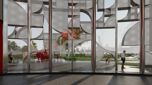 Ostrov Mechty (Dream Island) metro station. A competition ptroject 2022
