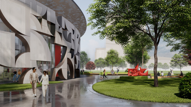 Ostrov Mechty (Dream Island) metro station. A competition ptroject 2022