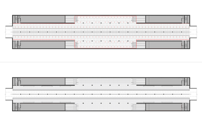Планы платформы. Станция метро «Загорье». Конкурсный проект 2022