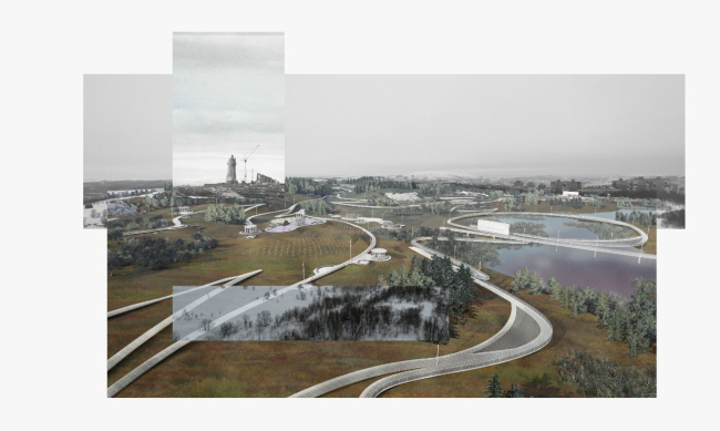 Competitive concept of the development of the territory of the Victory Park in Murmansk
