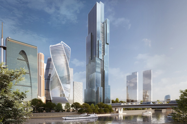 Офисный небоскреб у моста Багратион. Москва-Сити. Проект, 2022