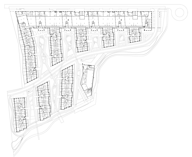 Plan at the 1st floor elevation. Veren Village housing complex