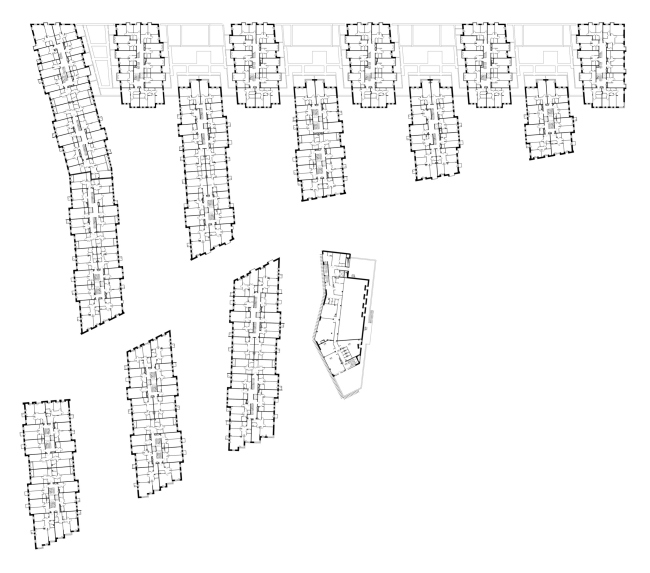 Plan at the 2nd floor elevation. Veren Village housing complex