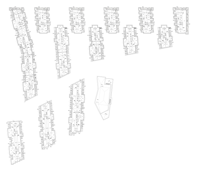 Plan of the roof. Veren Village housing complex