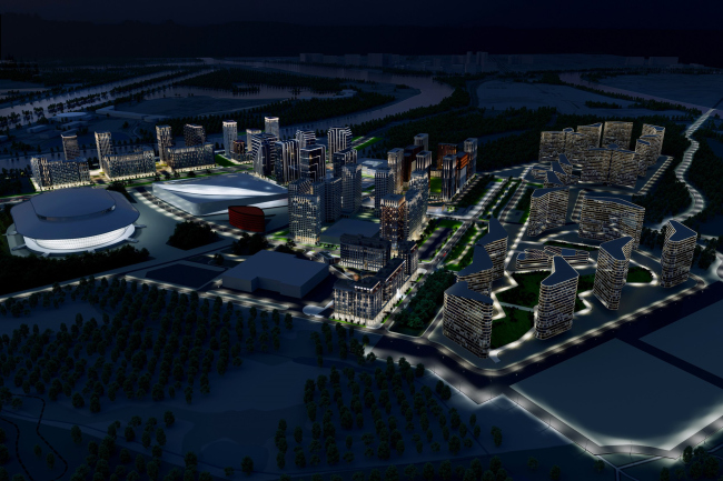 "Ostrov (Island") housing complex. The concept of architectural lighting