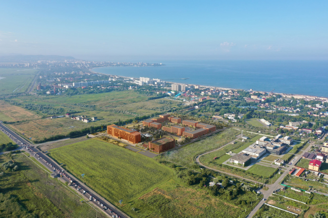 The hotel complex in Anapa