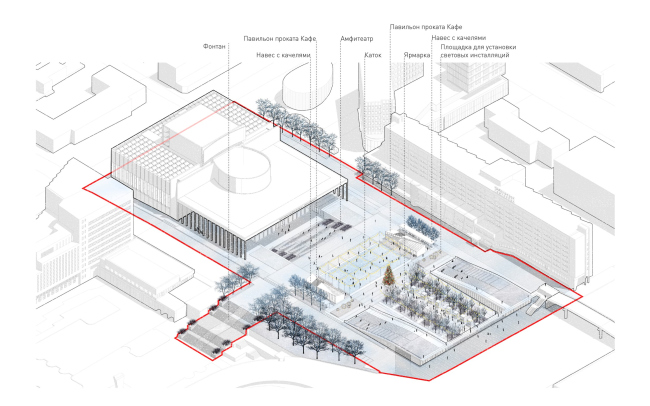 Concept of reconstruction of the Krasnoyarsk State Opera and Ballet Theater named after D.A. Khvorostovsky. The winter scenario