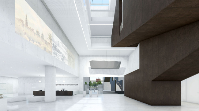 The atrium. View from the entrance. Museum of the History of the Novodevichy Convent / Branch of the State History Museum