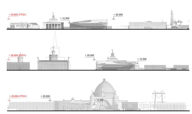 The ATOM pavilion at VDNKh. Development drawings