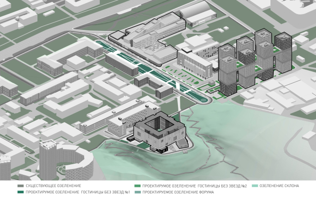 IT campus Neimark in Nizhny Novgorod, Site 2. The green layout