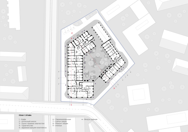 Master plan and plan of the first floor. Kazakov Grand Loft