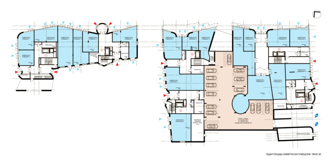 The housing complex on Kalinina Street. Plan of the 1 floor