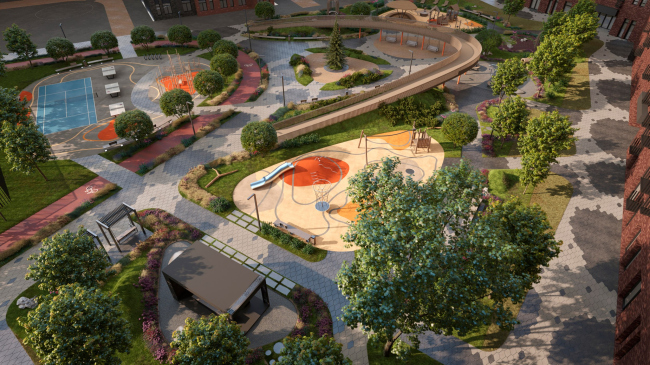 Благоустройство ЖК Первый Московский Благоустройство ЖК Первый Московский