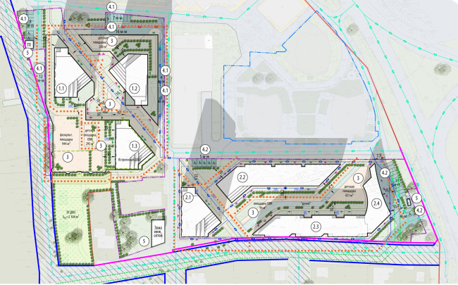 The land sites. Residential Complex on Orenburgsky Tract, Kazan. Architectural concept