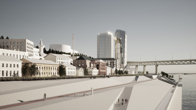 The Project stage of the development of the towers. Stage Master Plan of the development of four clusters of Blagoveshchenskaya Sloboda