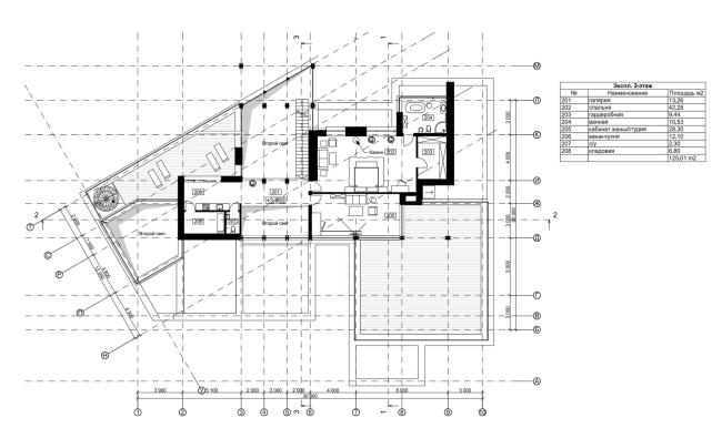 Villa Sonata. Plan of the 2nd floor