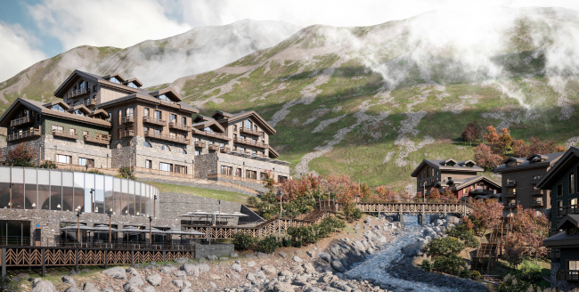 Tourism cluster of the North Caucasus Federal District. Mamison all-season tourist and recreational complex. Architectural concept