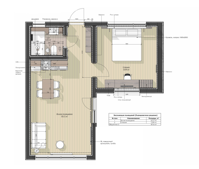 SPA-отель «Лагуна». Гостевой дом. План с расстановкой мебели SPA-отель «Лагуна». Гостевой дом. План с расстановкой мебели