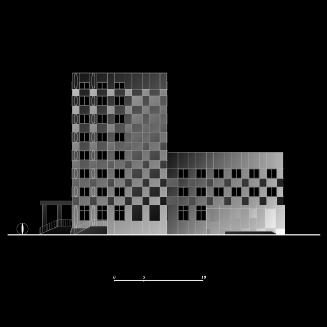 Серебряный дом. Фасад. Схема Серебряный дом. Фасад. Схема